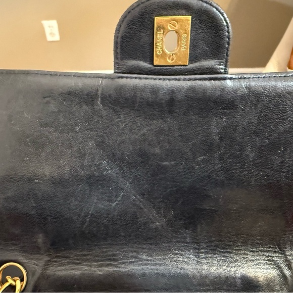 Authentic Chanel Jumbo Classic Flap Leather 24k Gold - Picture 7 of 12